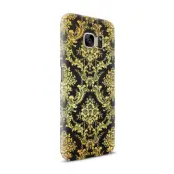 Skal till Samsung Galaxy S7 - Damask - Guld/Svart