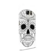 Skal till Samsung Galaxy S7 - Glad dödskalle - Vit