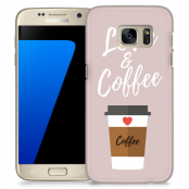Skal till Samsung Galaxy S7 - I love coffe - Beige
