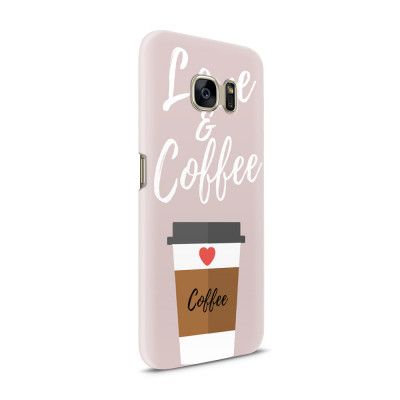 Skal till Samsung Galaxy S7 - I love coffe - Beige