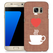Skal till Samsung Galaxy S7 - I love coffe - Brun