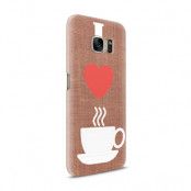 Skal till Samsung Galaxy S7 - I love coffe - Brun