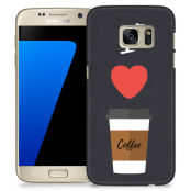 Skal till Samsung Galaxy S7 - I love coffe - Svart