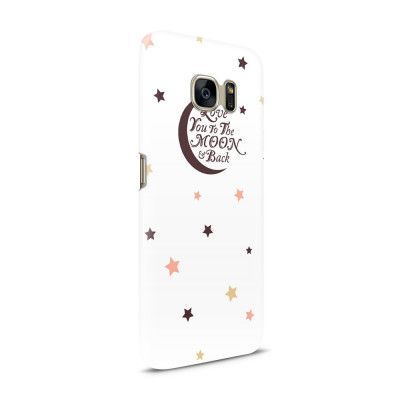 Skal till Samsung Galaxy S7 - Love you to the moon and back - Brun