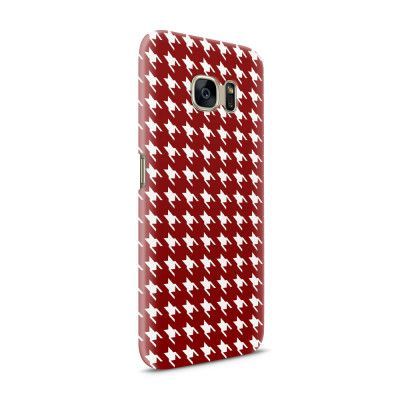 Skal till Samsung Galaxy S7 - Mönstrat tyg - Röd