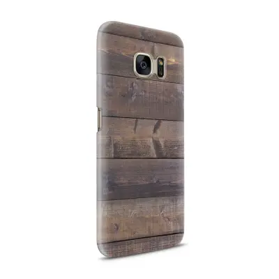 Skal till Samsung Galaxy S7 - Mörkbetsade plank