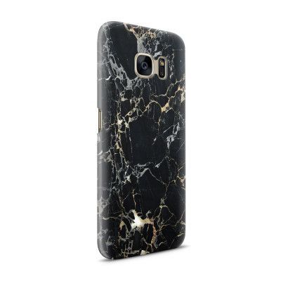 Skal till Samsung Galaxy S7 - Marble - Svart