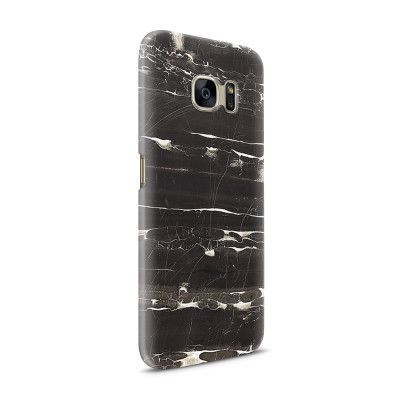 Skal till Samsung Galaxy S7 - Marble - Svart