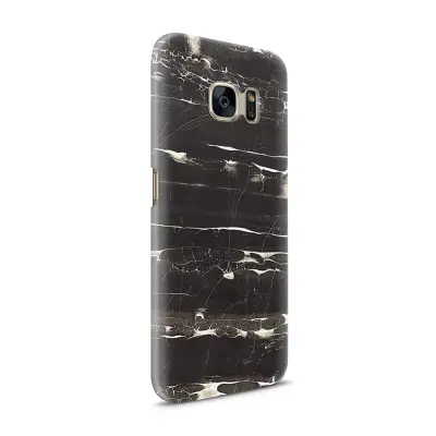 Skal till Samsung Galaxy S7 - Marble - Svart