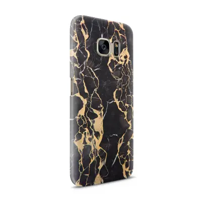 Skal till Samsung Galaxy S7 - Marble - Svart