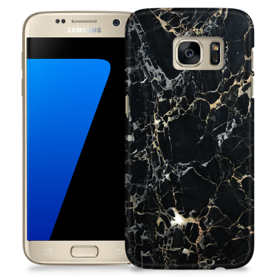 Skal till Samsung Galaxy S7 - Marble - Svart