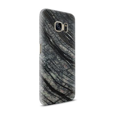 Skal till Samsung Galaxy S7 - Marble - Svart/Grå