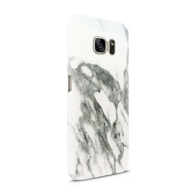Skal till Samsung Galaxy S7 - Marble - Vit/Grå