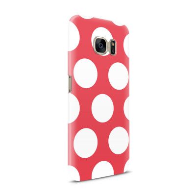 Skal till Samsung Galaxy S7 - Polka - Magenta