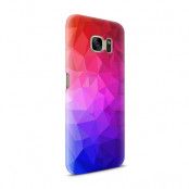 Skal till Samsung Galaxy S7 - Polygon - Blå/Lila/Röd