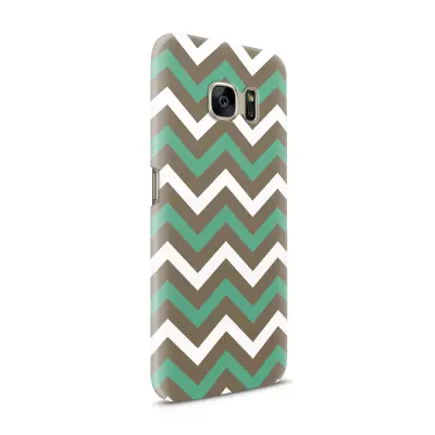 Skal till Samsung Galaxy S7 - Ränder - Grön/Brun