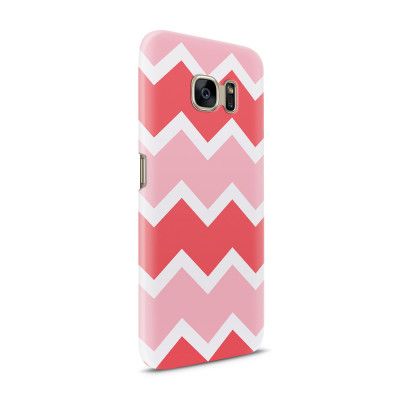 Skal till Samsung Galaxy S7 - Retro ränder - Rosa