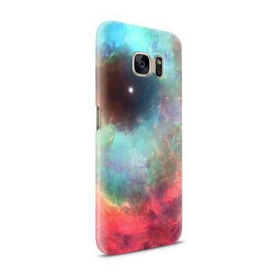 Skal till Samsung Galaxy S7 - Rymden - Blå/Rosa