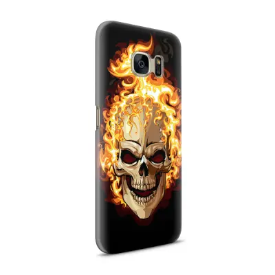 Skal till Samsung Galaxy S7 - Skull on fire