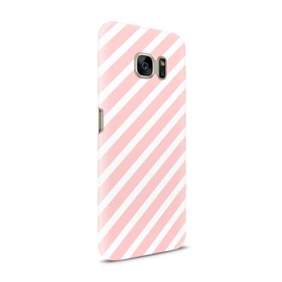 Skal till Samsung Galaxy S7 - Stripes - Ljusrosa