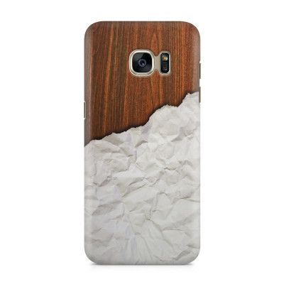 Skal till Samsung Galaxy S7 - Wooden Crumbled Paper B