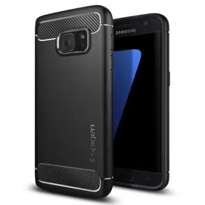 SPIGEN Rugged Armor Skal till Samsung Galaxy S7 - Svart