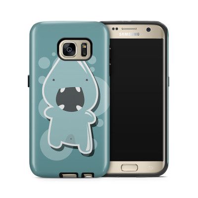 Tough mobilskal till Samsung Galaxy S7 - Argt Bubbelmonster - Blå