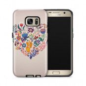 Tough mobilskal till Samsung Galaxy S7 - Blommigt hjärta