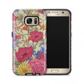 Tough mobilskal till Samsung Galaxy S7 - Blommor - Beige