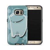 Tough mobilskal till Samsung Galaxy S7 - Bubbelmonster - Blå