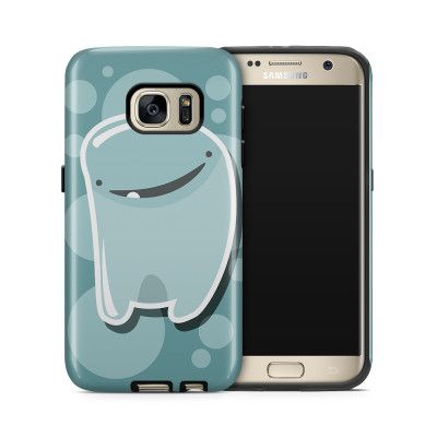 Tough mobilskal till Samsung Galaxy S7 - Bubbelmonster - Blå