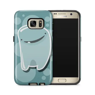 Tough mobilskal till Samsung Galaxy S7 - Bubbelmonster - Blå