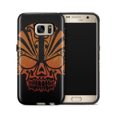 Tough mobilskal till Samsung Galaxy S7 - Dödskalle - Orange