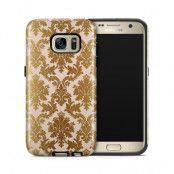 Tough mobilskal till Samsung Galaxy S7 - Damask - Guld/Persika