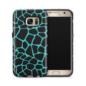 Tough mobilskal till Samsung Galaxy S7 - Gepard - Neonblå