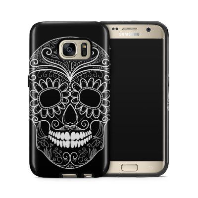 Tough mobilskal till Samsung Galaxy S7 - Glad dödskalle - Svart
