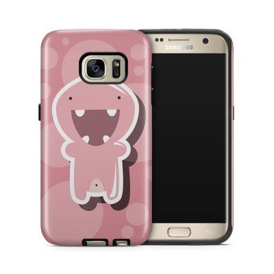 Tough mobilskal till Samsung Galaxy S7 - Glatt Bubbelmonster - Rosa