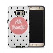 Tough mobilskal till Samsung Galaxy S7 - Hello Beautiful - Rosa