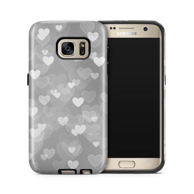 Tough mobilskal till Samsung Galaxy S7 - Hjärtan - Grå