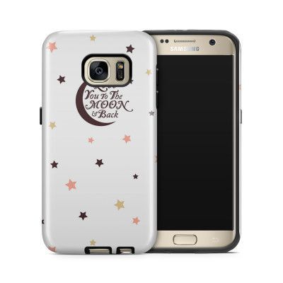 Tough mobilskal till Samsung Galaxy S7 - Love you to the moon and back - Brun