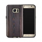 Tough mobilskal till Samsung Galaxy S7 - Mörkbetsat trä