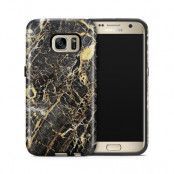 Tough mobilskal till Samsung Galaxy S7 - Marble - Svart/Gul