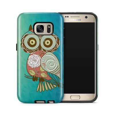Tough mobilskal till Samsung Galaxy S7 - Orientalisk uggla - Blå