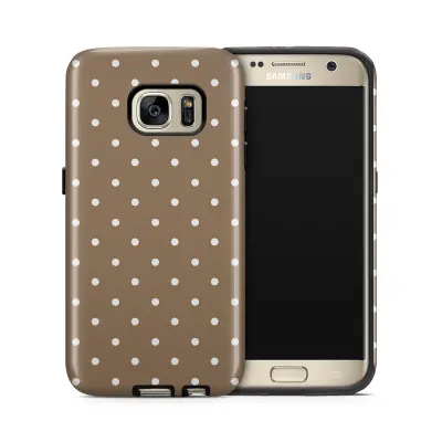 Tough mobilskal till Samsung Galaxy S7 - Polka - Brun