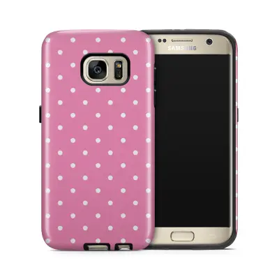 Tough mobilskal till Samsung Galaxy S7 - Polka - Lila