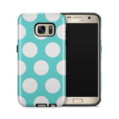 Tough mobilskal till Samsung Galaxy S7 - Polka - Turkos