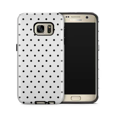 Tough mobilskal till Samsung Galaxy S7 - Polka - Vit