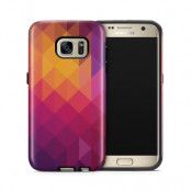 Tough mobilskal till Samsung Galaxy S7 - Polygon - Gul/Rosa