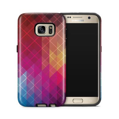 Tough mobilskal till Samsung Galaxy S7 - Röda kvadrater