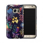 Tough mobilskal till Samsung Galaxy S7 - Retro blommor